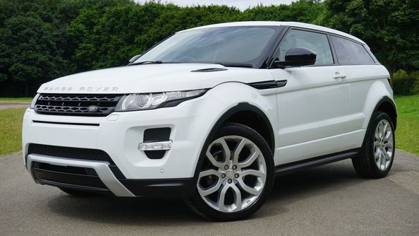 Side View of White Range Rover